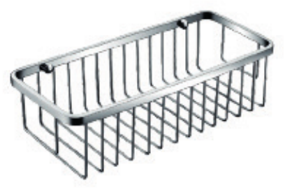 Cesto rectangular de rejilla cromo
